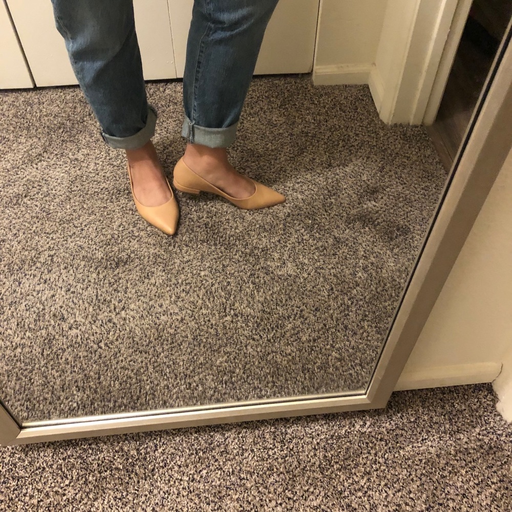 J Crew nude flats Size 7